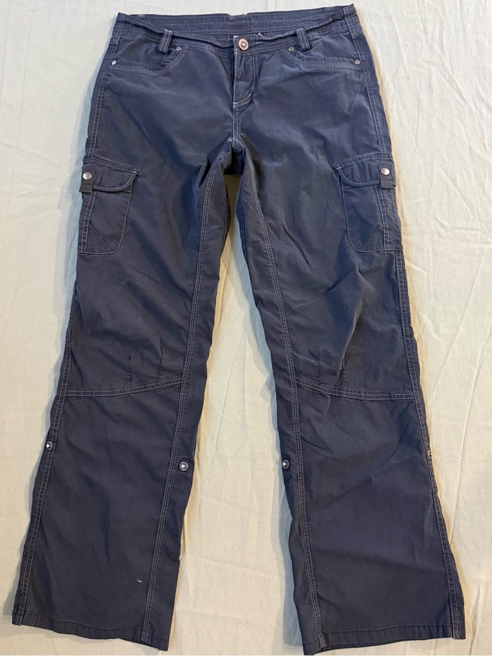 Women's Kuhl Outdoor Hiking Cargo Pants Dark Blue 12 Reg